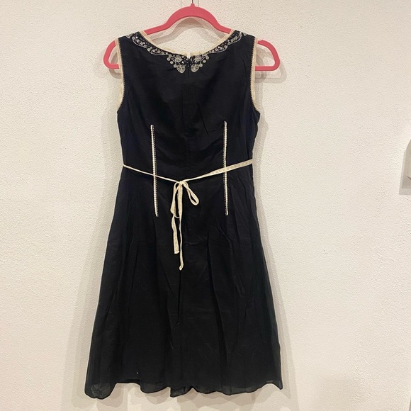 Peruvian Connection Cotton Pleated Embellished Dress Size 4 EUC - Picture 5 of 5